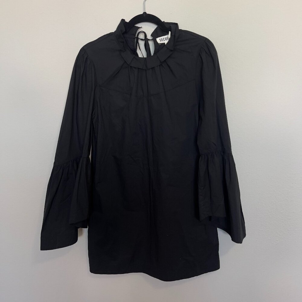 SECULAR Bell Sleeve Dress Size Medium Color Black